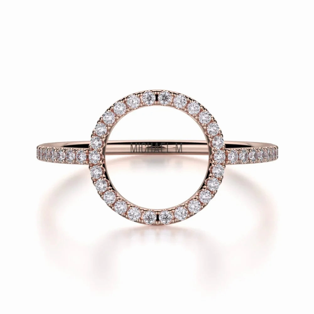 Diamond Open Circle Ring F279-WG4