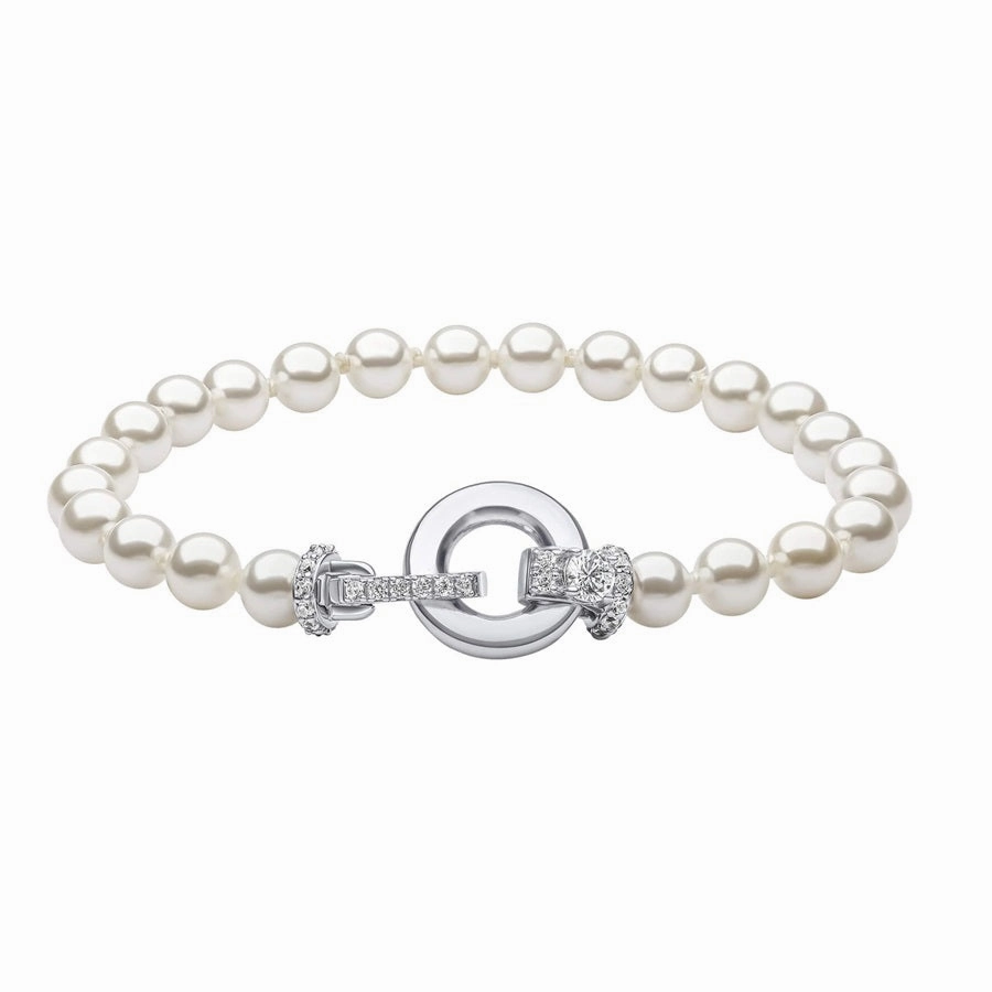 Diamonfire Shell Pearl Bracelet B5472 - Cubic Zirconia Fancy Clasp
