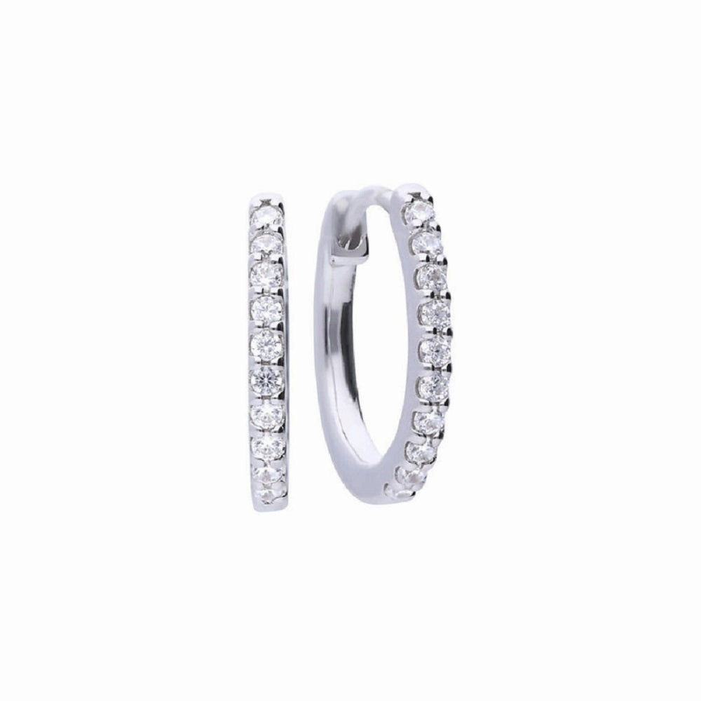 Diamonfire Sterling Silver Cubic Zirconia Hoop Earrings E5609