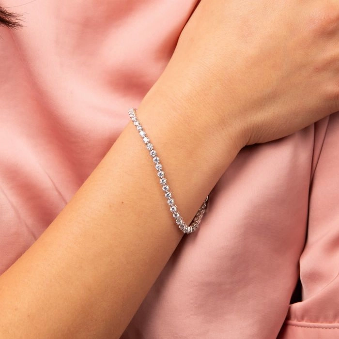 Diamonfire Sterling Silver Cubic Zirconia Tennis Bracelet B5085