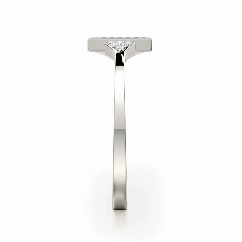 Double Diamond Triangle Ring F315-YG4