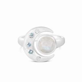 Dune Jewelry New Moon Ring by Captain Kate - Moonstone
