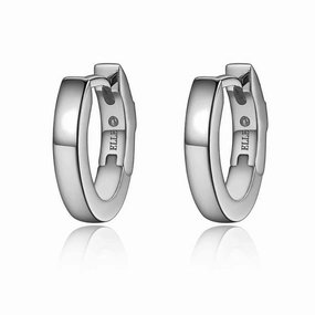 Elle Sterling Silver Oval Hoop Earrings
