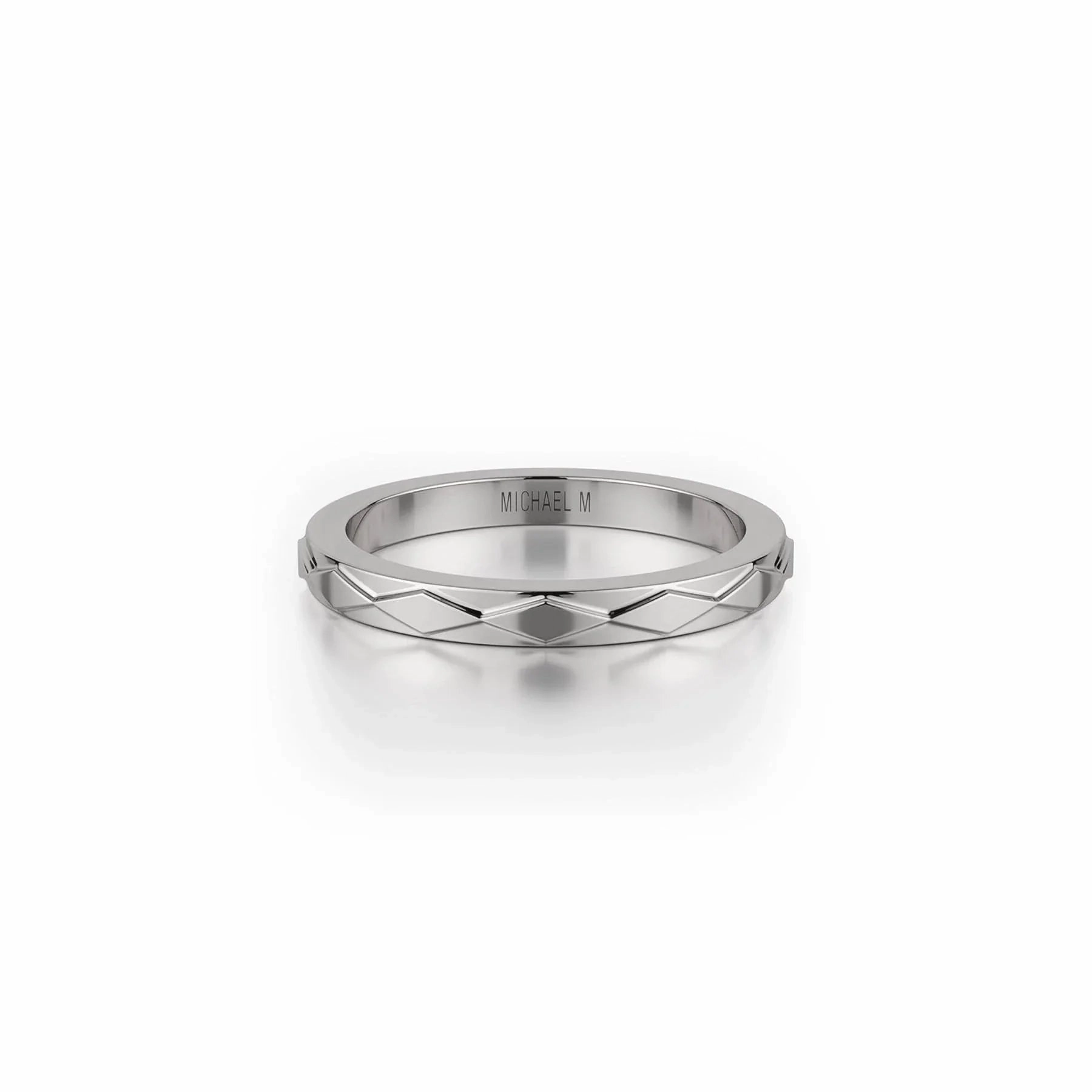 Embossed Precious Metal Band B322-YG4