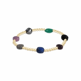 enewton 6.25" Admire Gemstone Gold 3mm Bead Bracelet - Hot Mess Fall/Winter 2024