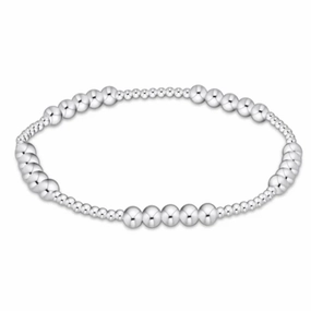 enewton 6.25" Classic Blissful Pattern 2mm Bead Bracelet - 4mm Sterling