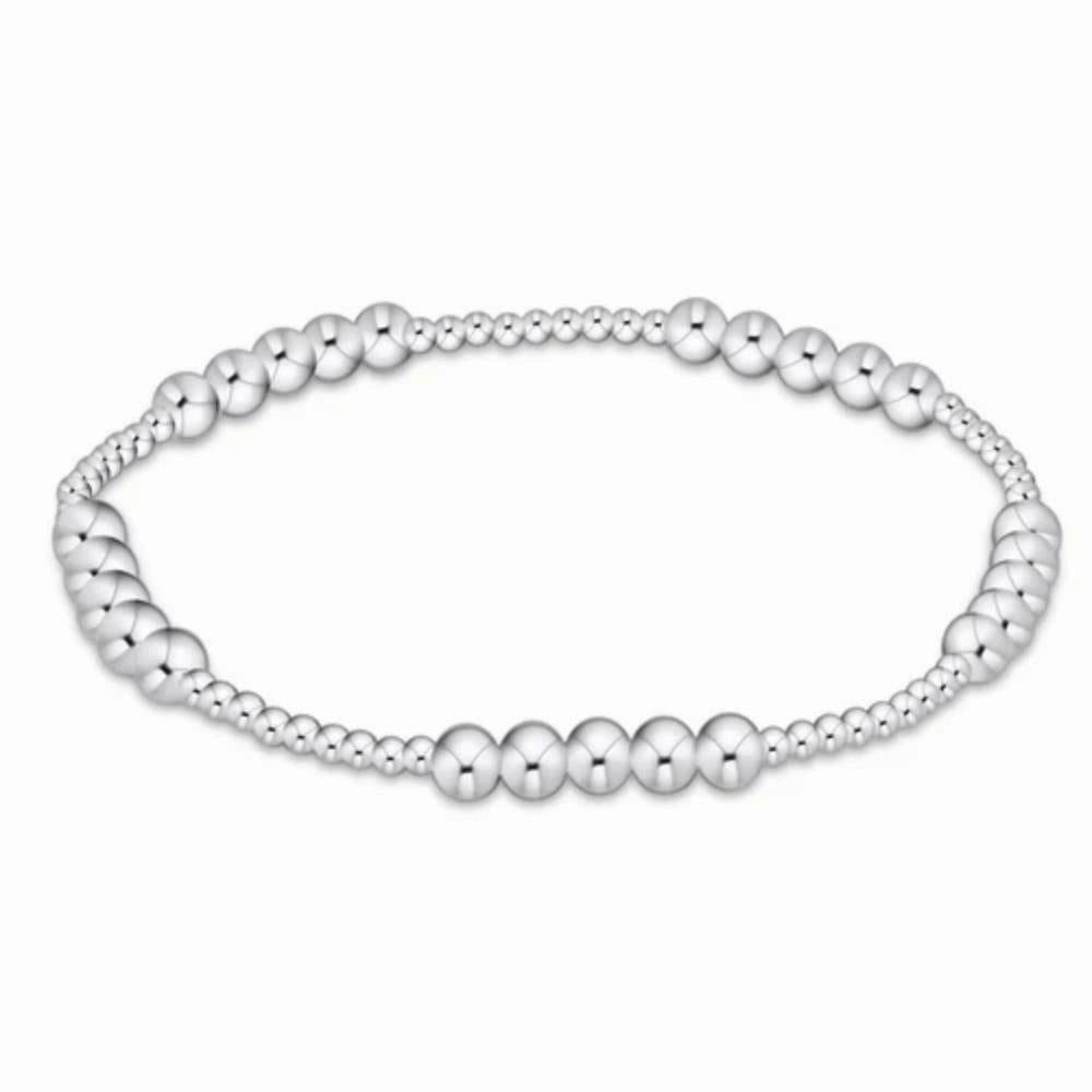 enewton 6.25" Classic Blissful Pattern 2mm Bead Bracelet - 4mm Sterling
