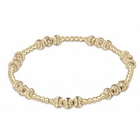enewton 6.25" Dignity Joy Pattern Bead Bracelet - Gold 5mm *Retired*