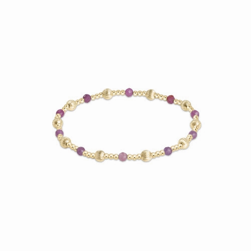 enewton 6.25" Dignity Sincerity Gemstone 4mm Bead Bracelet - Ruby