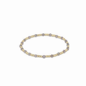 enewton 6.25" Gemstone Gold Sincerity Pattern 3mm Bead Bracelet - Labradorite