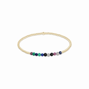 enewton 6.25" Gold Bliss Gemstone 2mm Bead Bracelet - Fall/Winter 2024 - Hot Mess