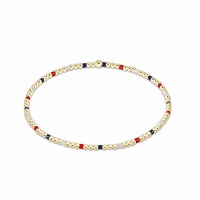 enewton 6.25" Hope Sincerity Pattern 2mm Bead Bracelet -  Firecracker