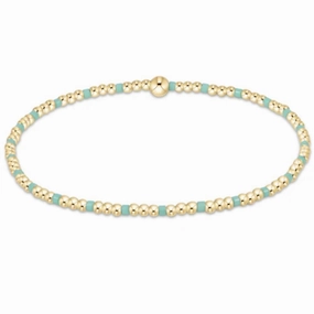 enewton 6.25"Hope Sincerity Pattern 2mm Bead Bracelet - Mint