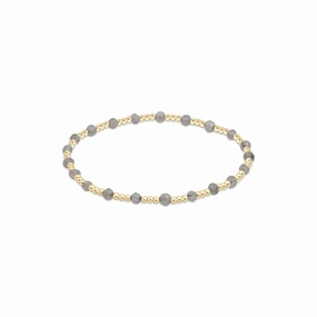 enewton 7.25" extends - Gemstone Gold Sincerity Pattern 3mm Bead Bracelet - Labradorite