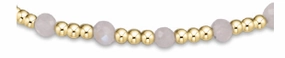 enewton 7.25" Extends - Gemstone Gold Sincerity Pattern 3mm Bead Bracelet - Moonstone