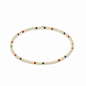 enewton 7.25" extends Hope Sincerity Pattern 2mm Bead Bracelet -  Firecracker