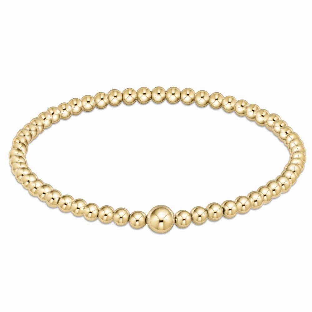 enewton Classic Gold 4mm Bead Bangle - Measures 7.5"