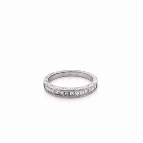 ESJ Flyer Fit Platinum Diamond Wedding Band