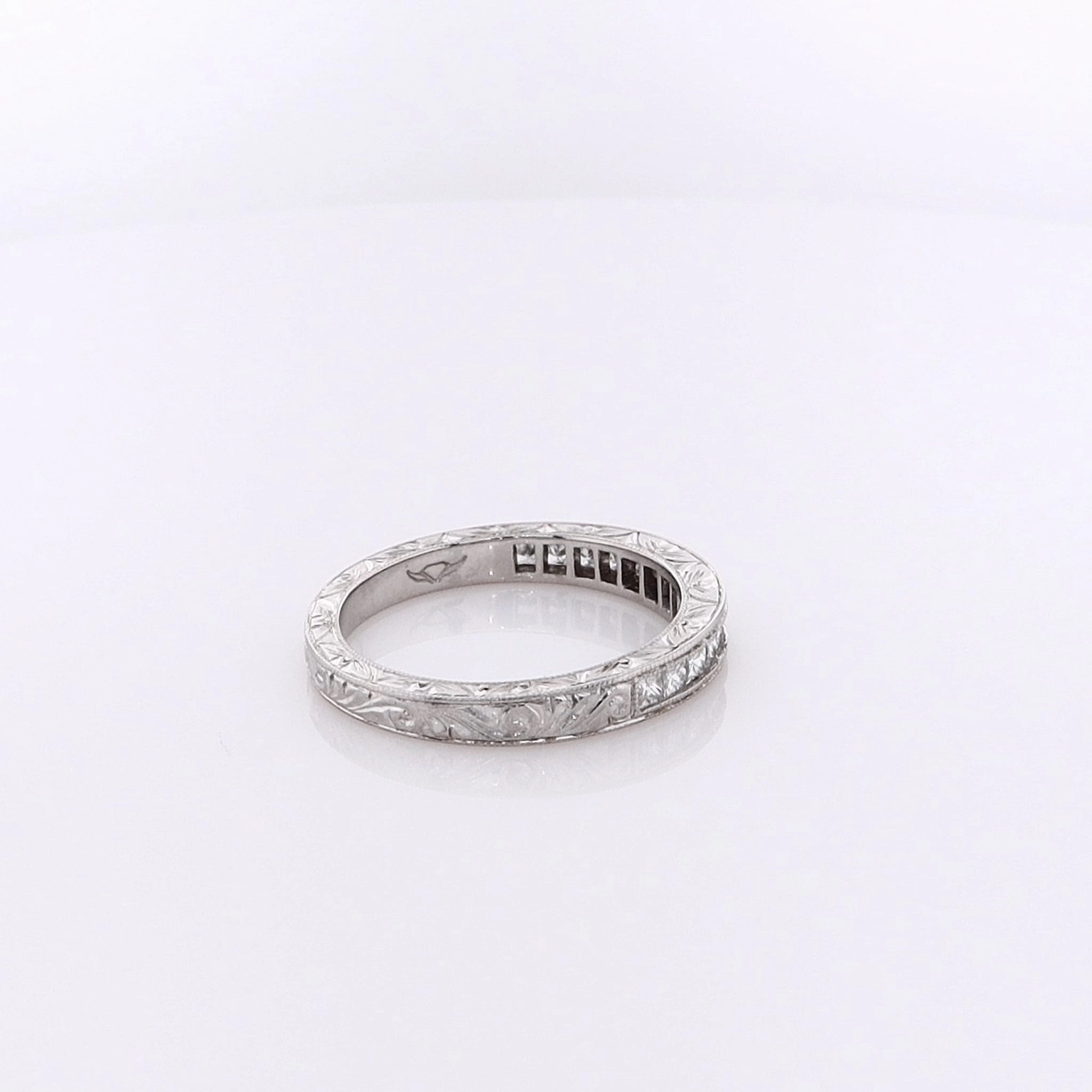 ESJ Flyer Fit Platinum Diamond Wedding Band