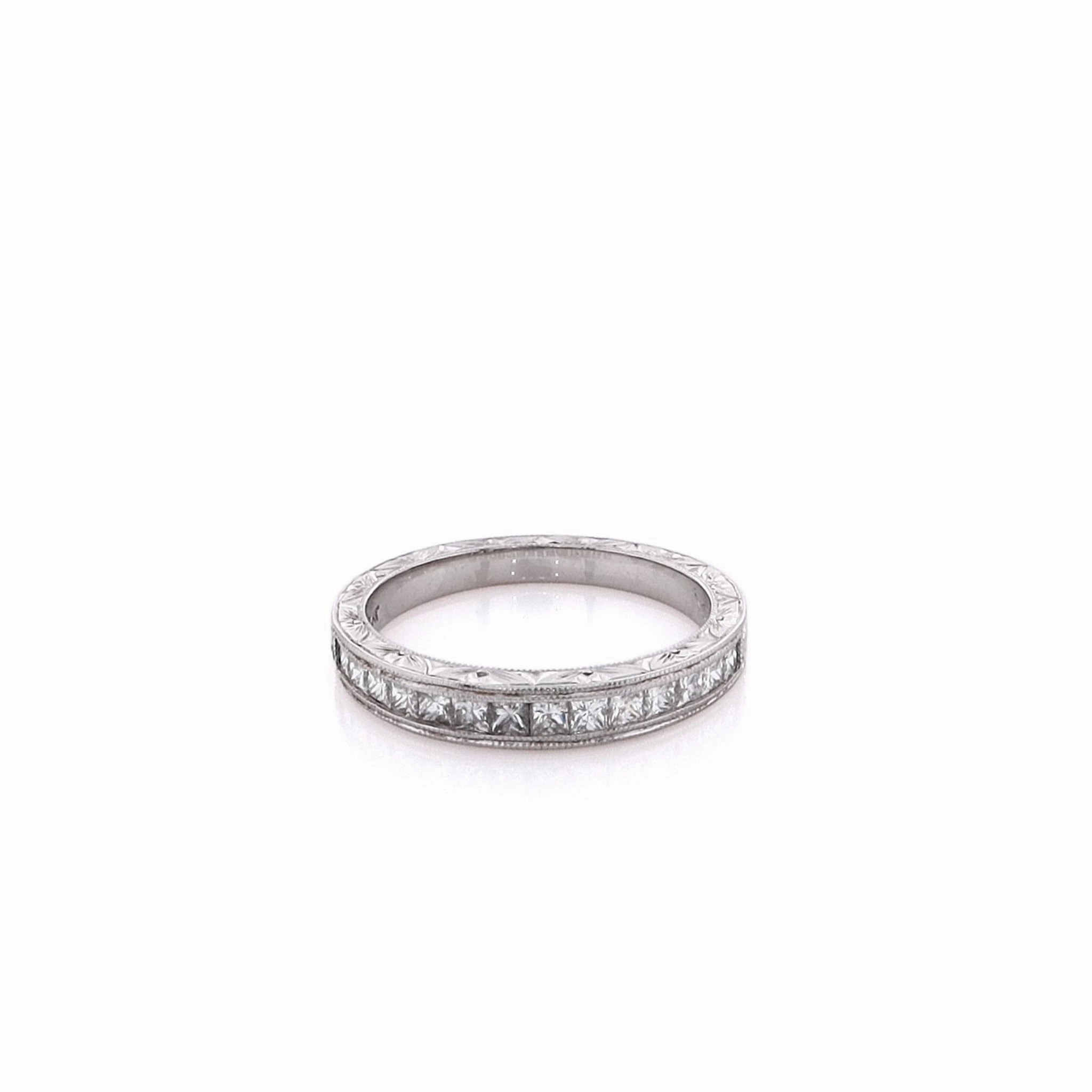 ESJ Flyer Fit Platinum Diamond Wedding Band