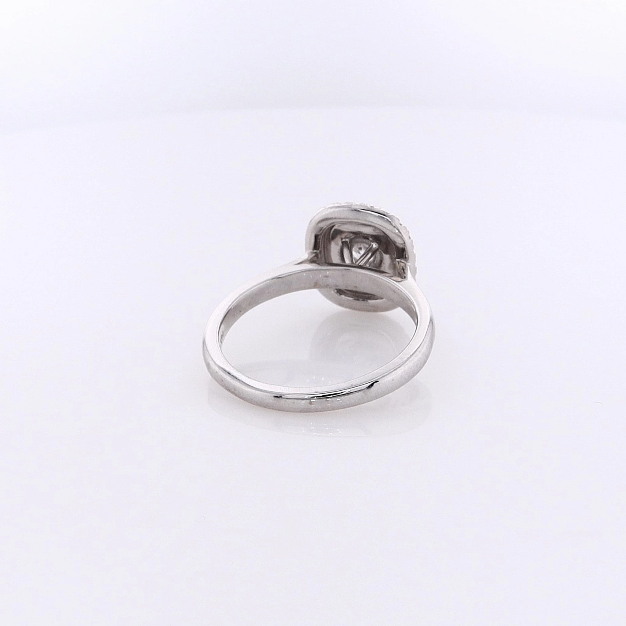 Estate 14 Karat White Gold Diamond Engagement Ring