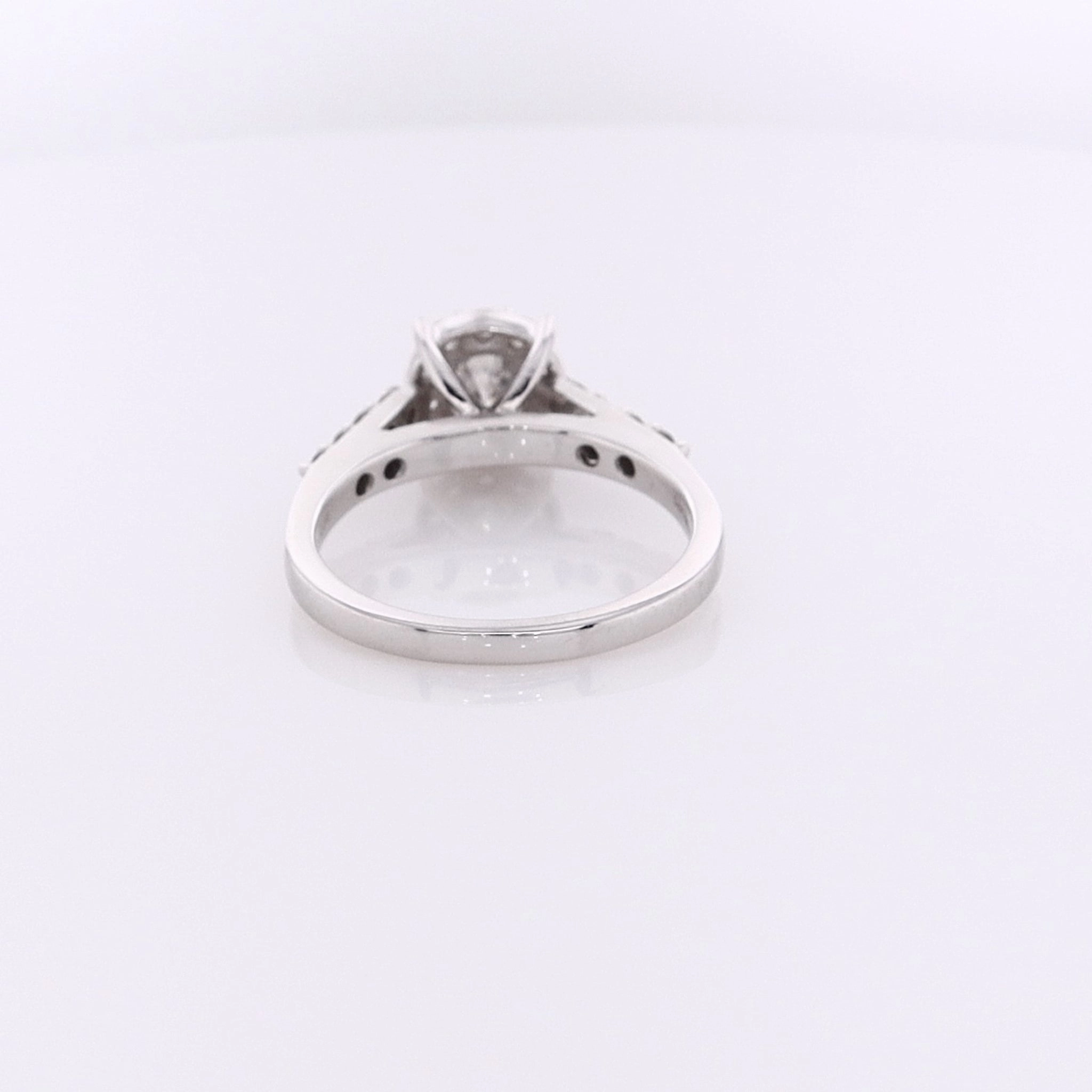 Estate 14 Karat White Gold Diamond Engagement Ring