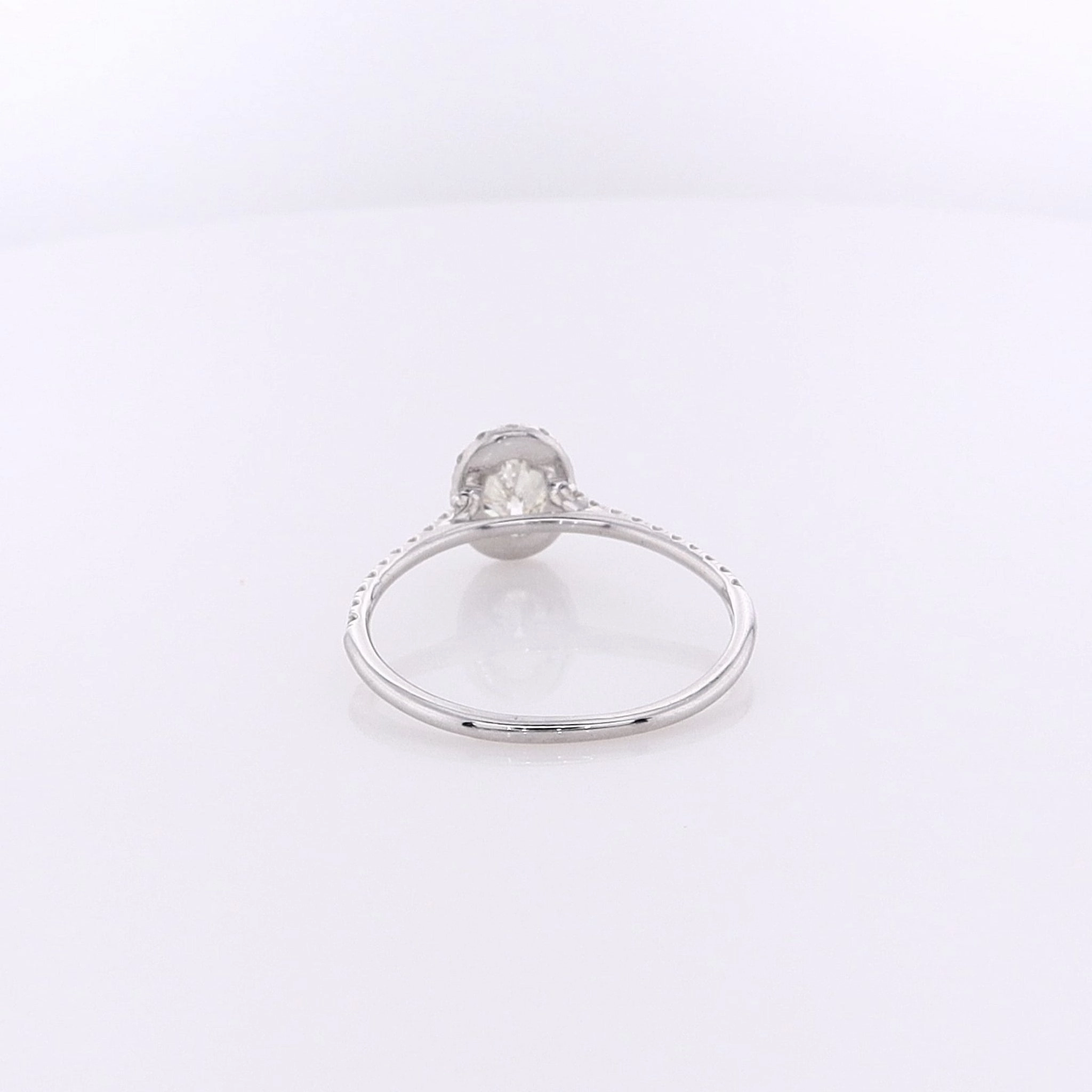 Estate 14 Karat White Gold Diamond Engagement Ring