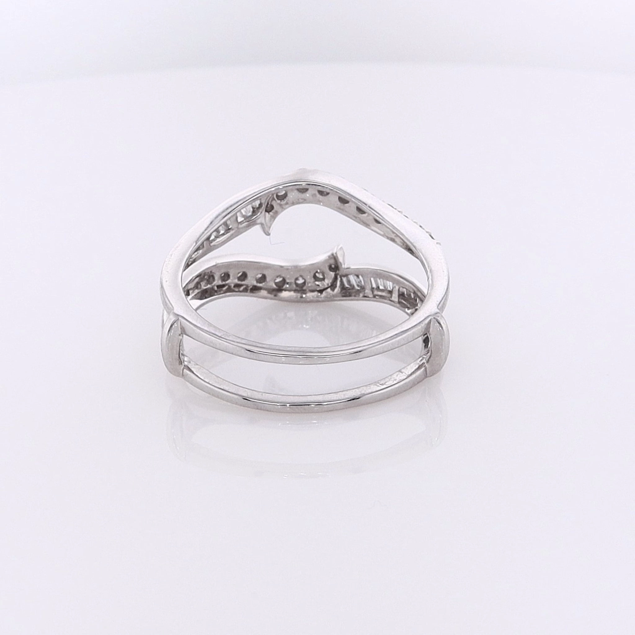 Estate 14 Karat White Gold Diamond Ring Insert