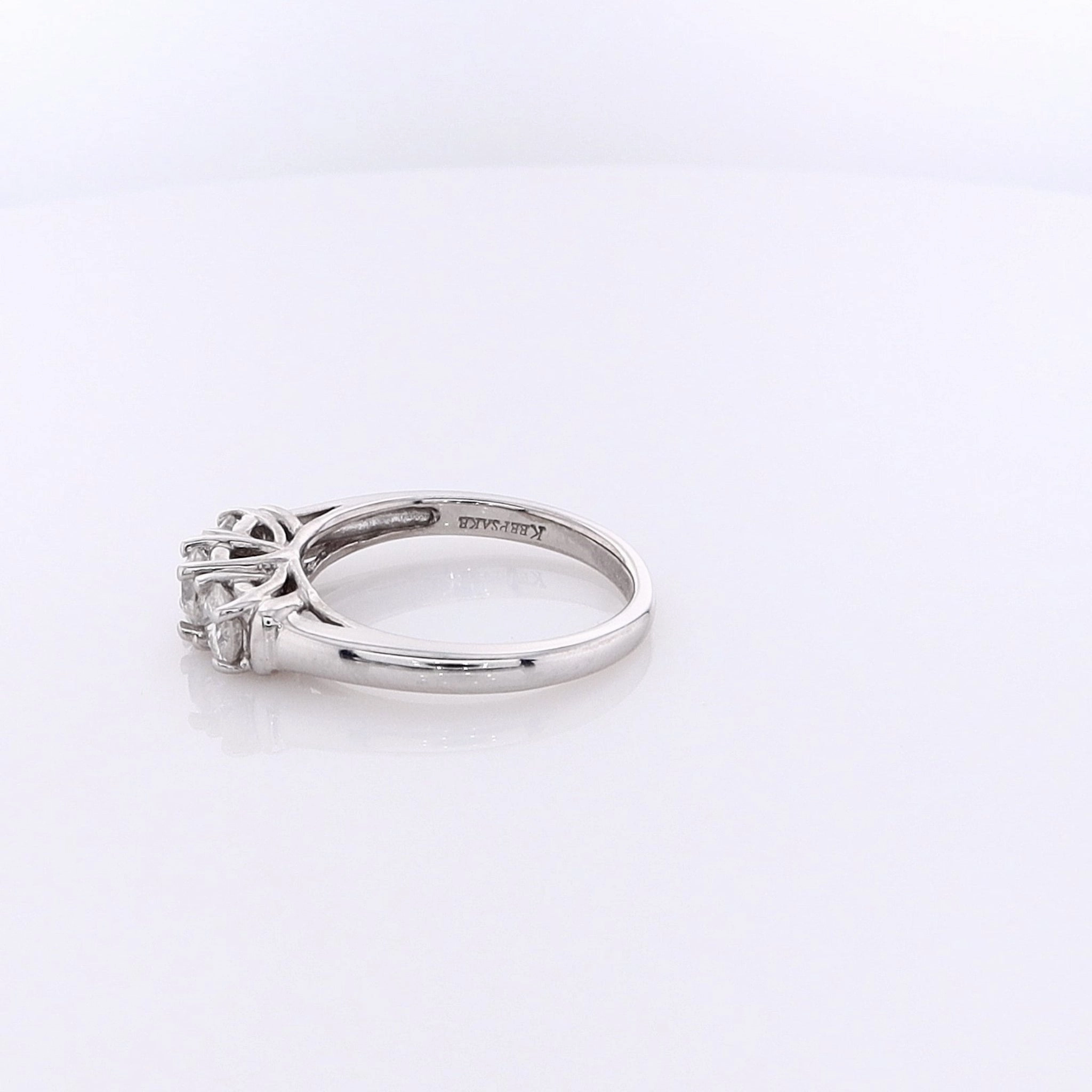 Estate 14 Karat White Gold Engagement Ring