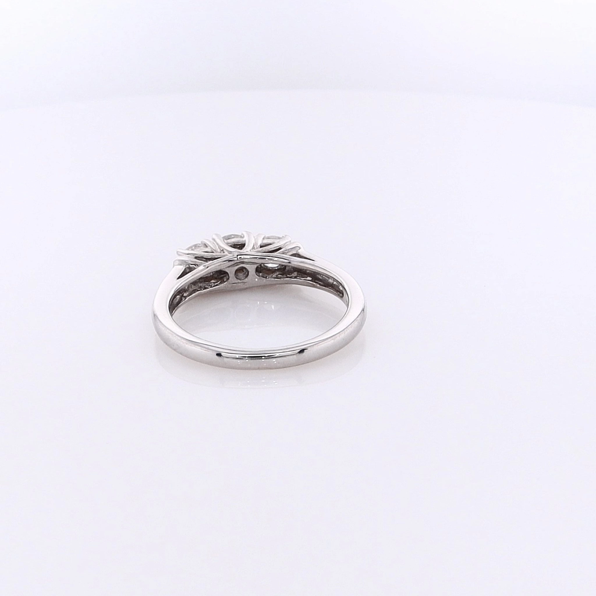 Estate 14 Karat White Gold Engagement Ring