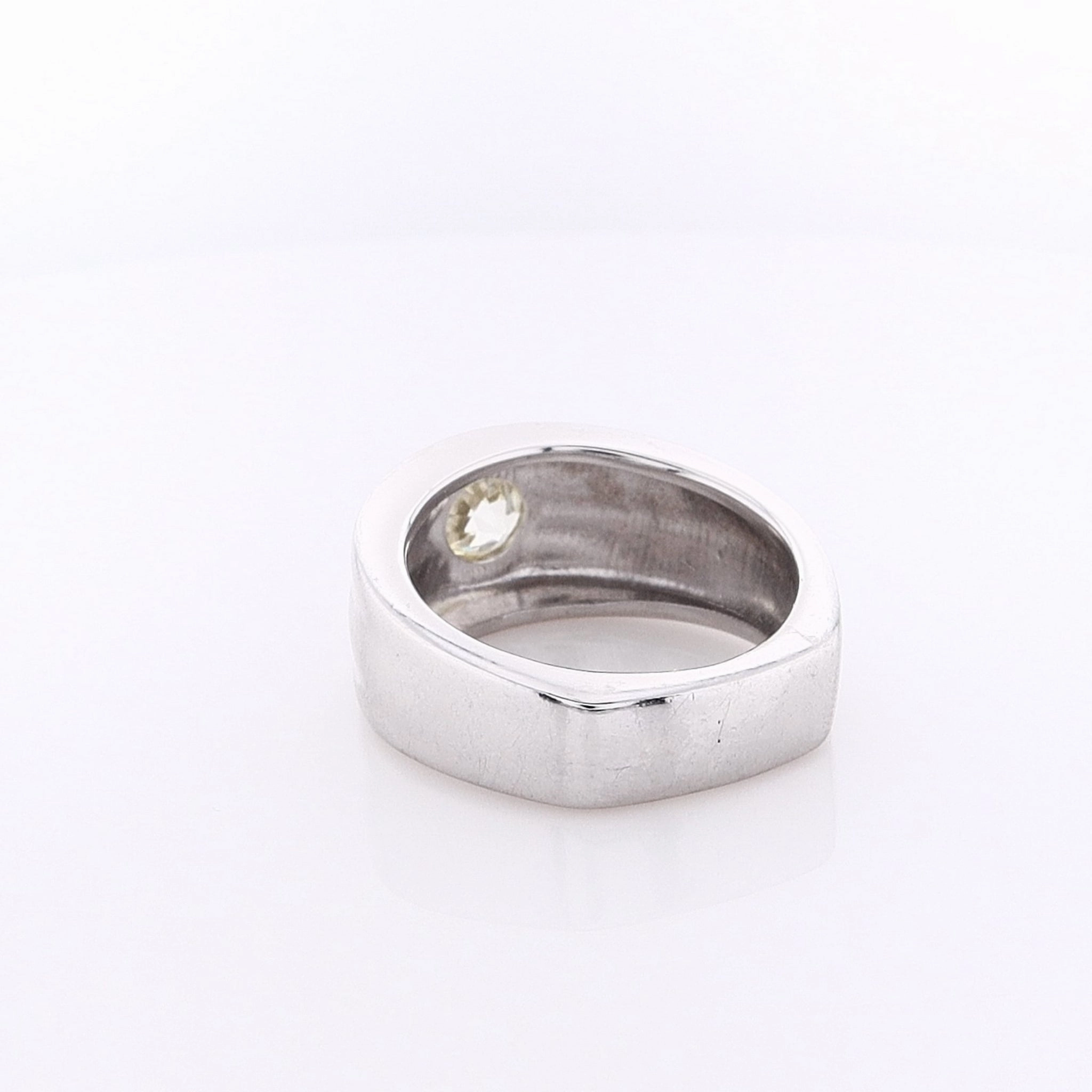 Estate 14 Karat White Gold Gentleman's Diamond Ring