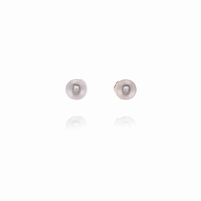 Estate 14 Karat Yellow Gold Pearl Stud Earrings