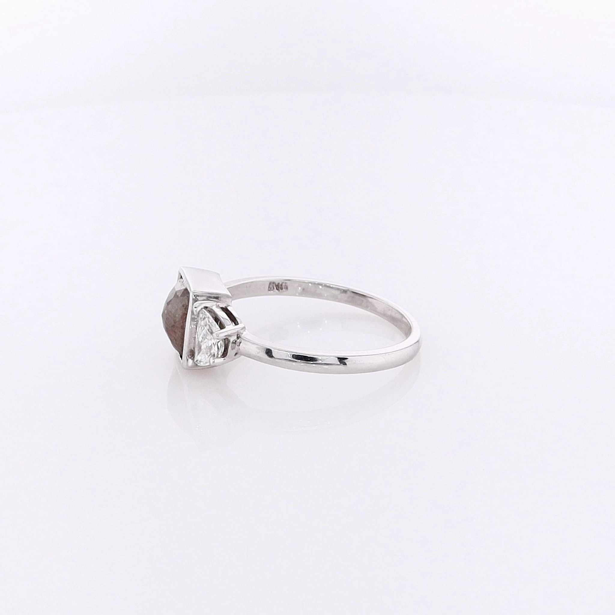 Estate 14k White Gold Salt and Pepper Diamond Ring