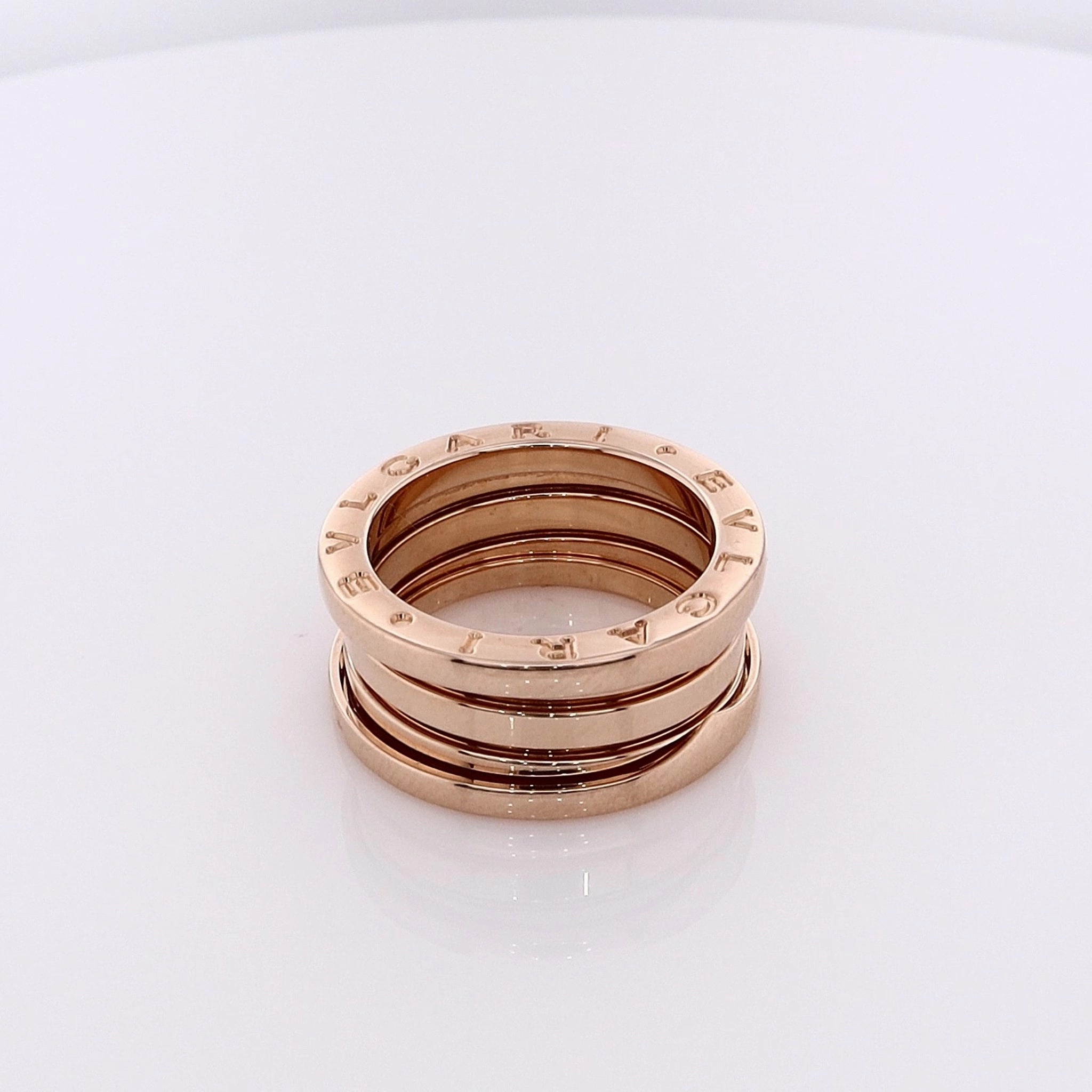 Estate Bvlgari 18 Karat Rose Gold 4 Band Ring