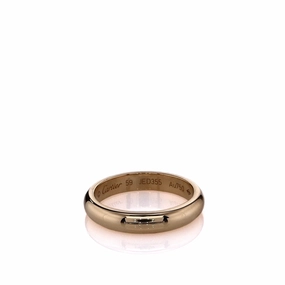 Estate Cartier 18k Yellow Gold Gents 4mm Plain Polished Wedding Band