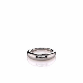 Estate David Yurman Pure Form Sterling Silver Polished Design Stack Ring