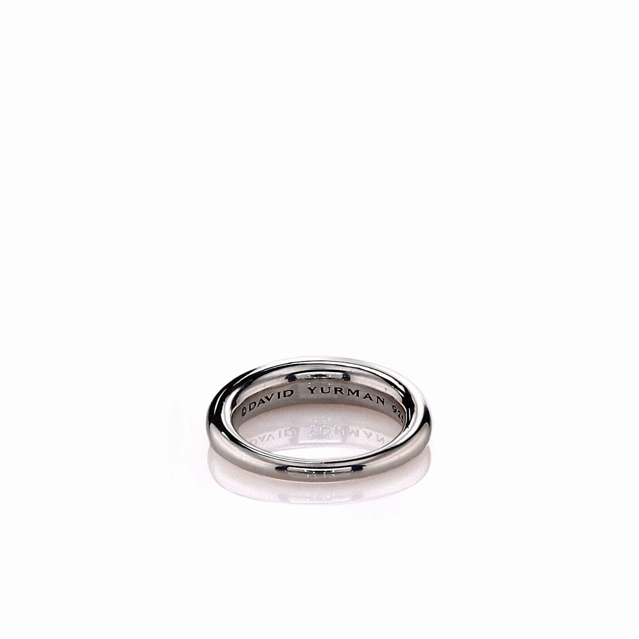 Estate David Yurman Pure Form Sterling Silver Polished Design Stack Ring
