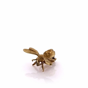 Estate Garavelli 18k Yellow Gold Florentine Textured Bee Design Pin