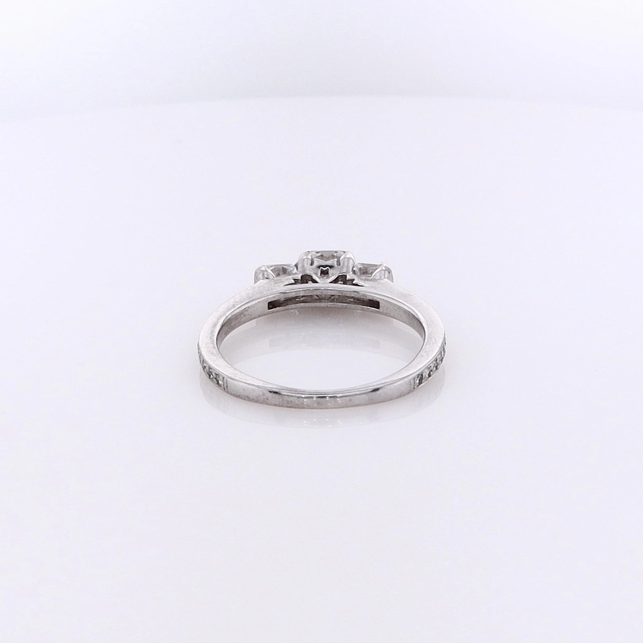 Estate Hearts on Fire 18 Karat White Gold Diamond Engagement Ring