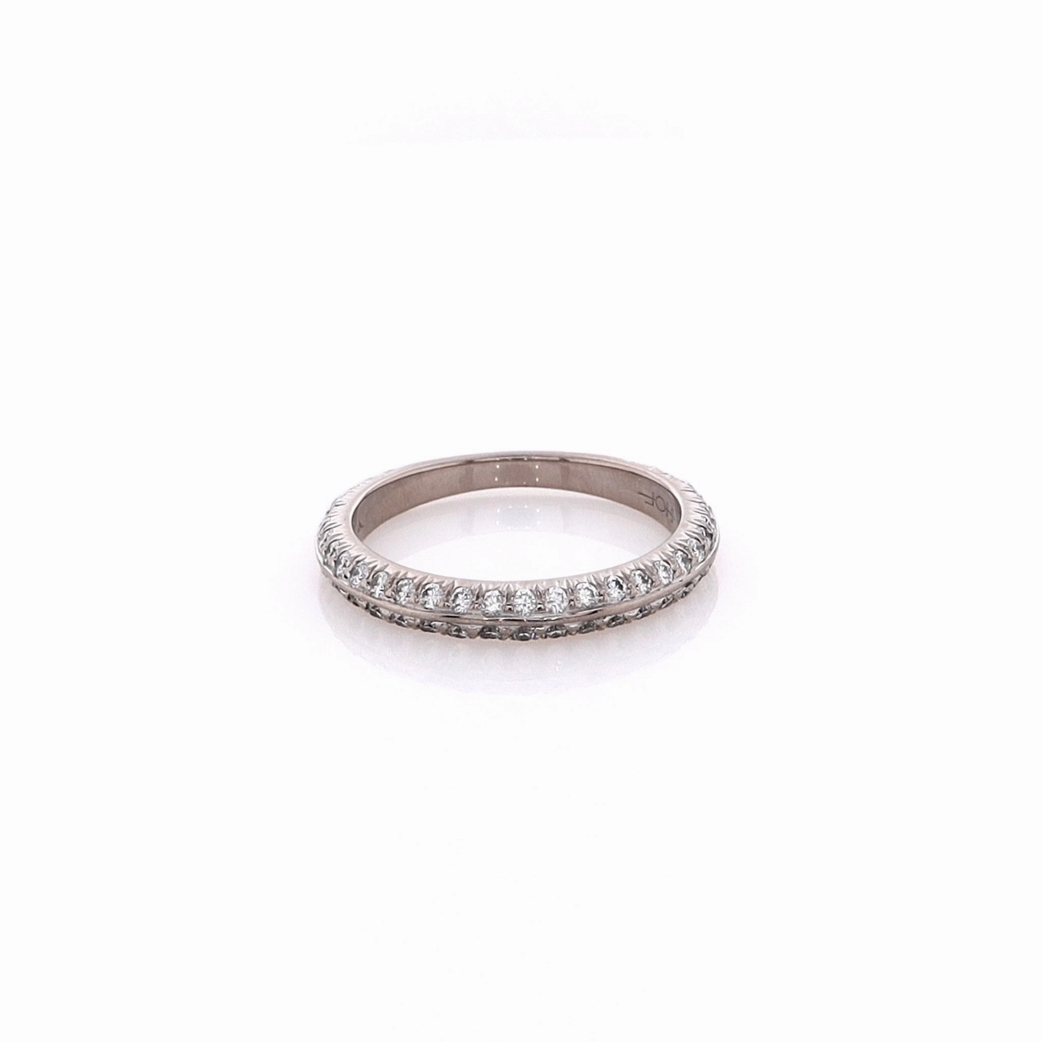 Estate Hearts On Fire 18 Karat White Gold WB 2ROW D.62TW HVS