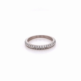 Estate Hearts On Fire 18 Karat White Gold WB 2ROW D.62TW HVS
