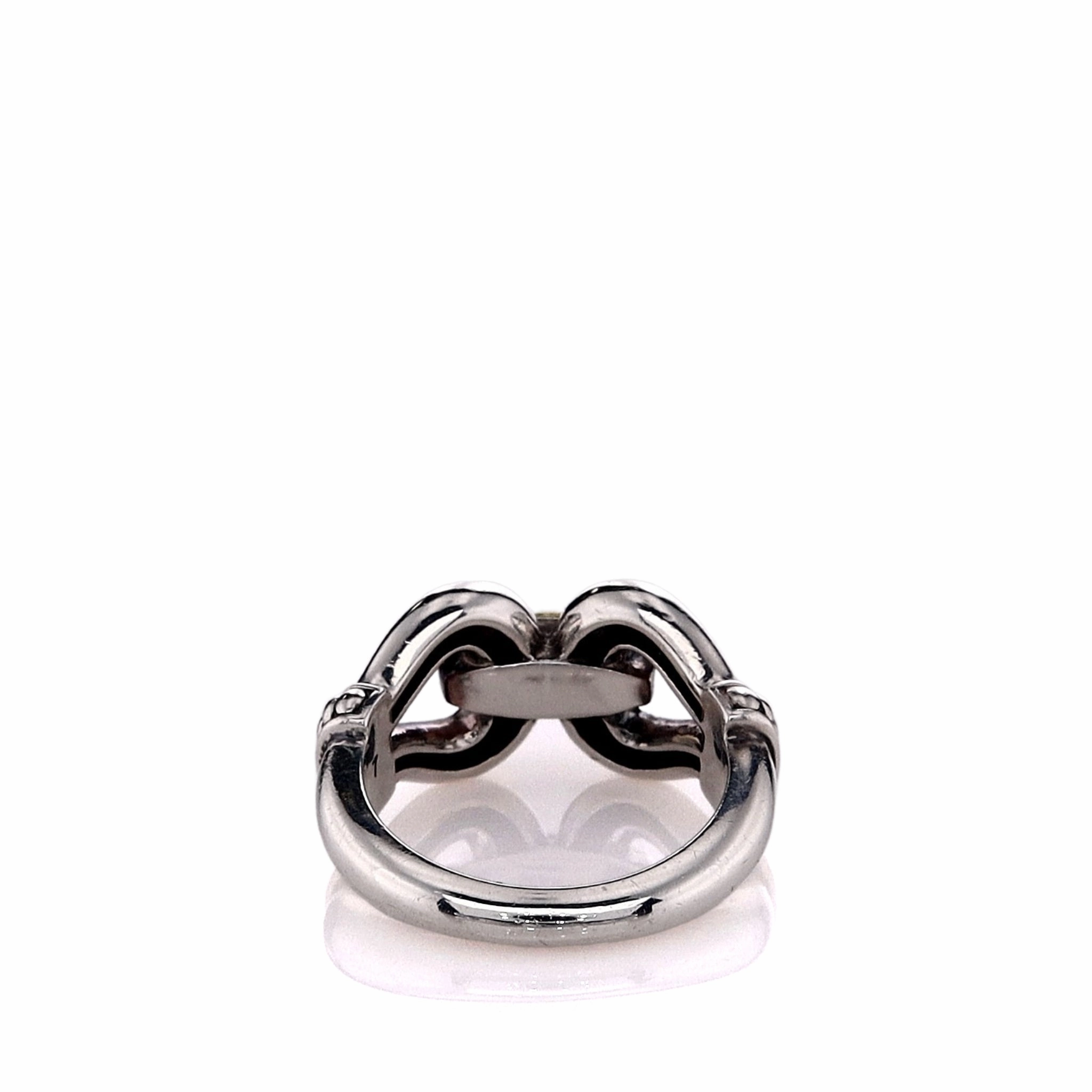 Estate Lagos Two-Tone Polished Derby Buckle Design Ring