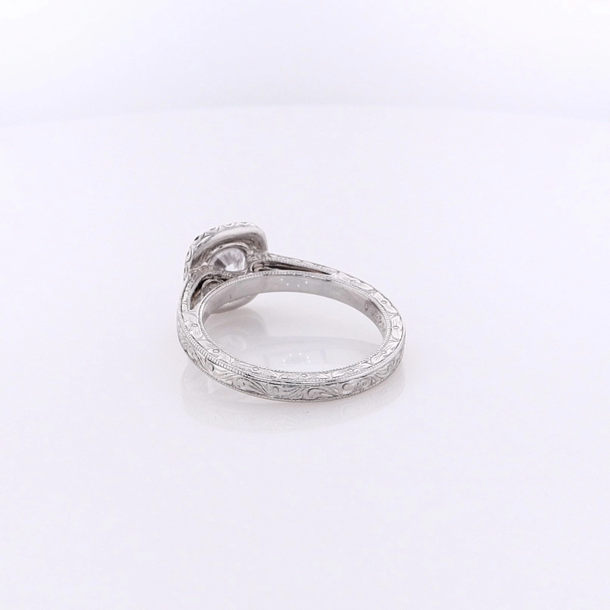 Estate Martin Flyer Cubic Zirconium and Diamond Engagement Ring