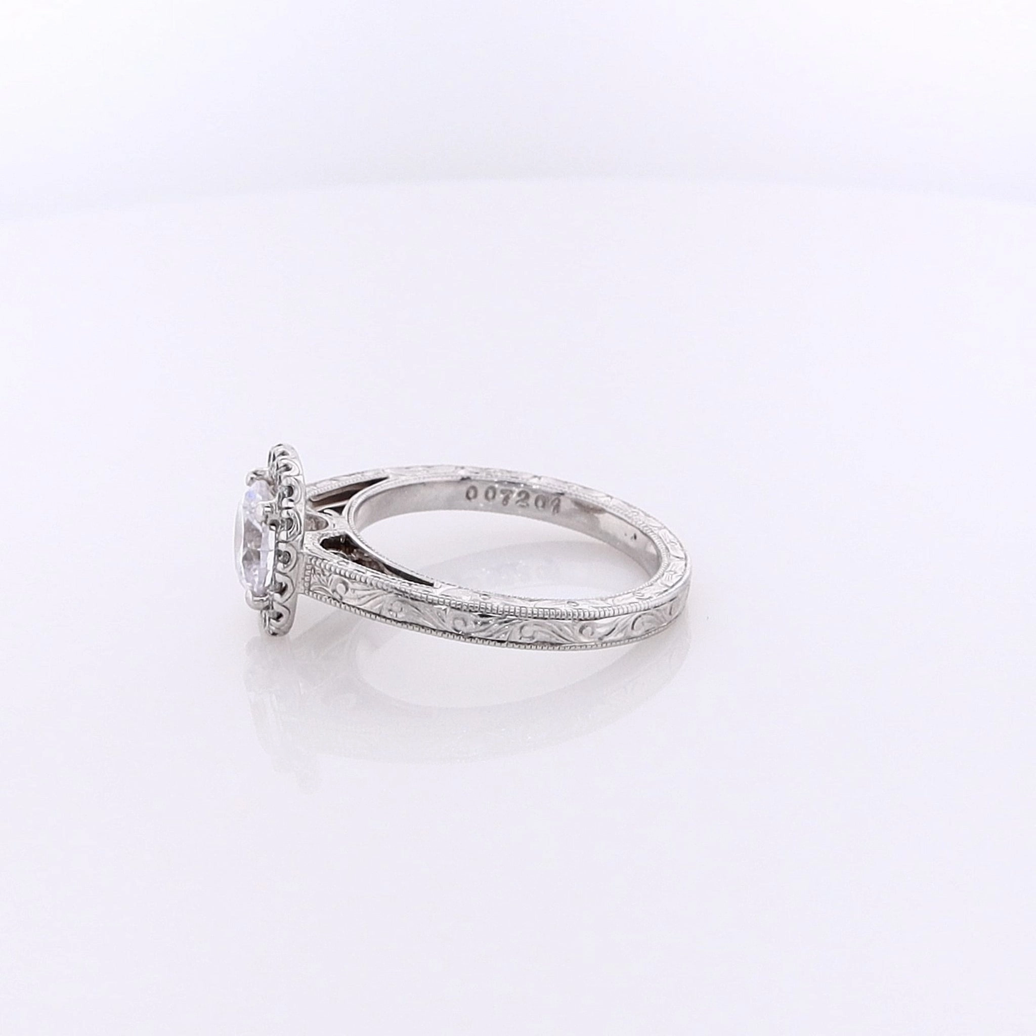 Estate Martin Flyer Cubic Zirconium and Diamond Engagement Ring