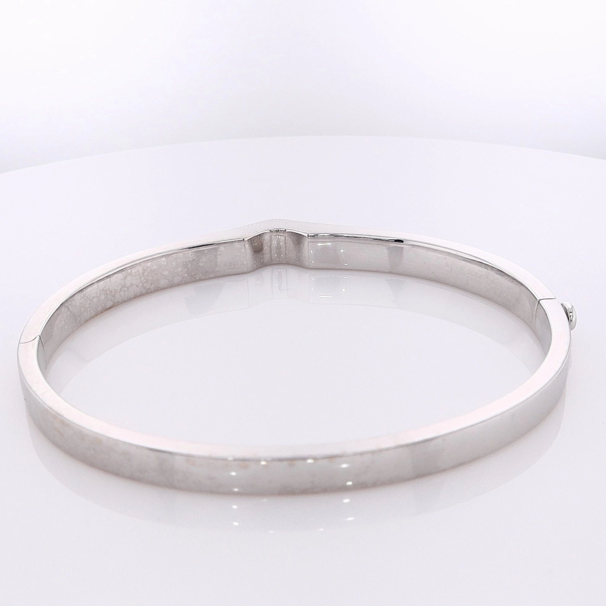 Estate Philippe Charriol 18 Karat White Gold Diamond Bangle Bracelet