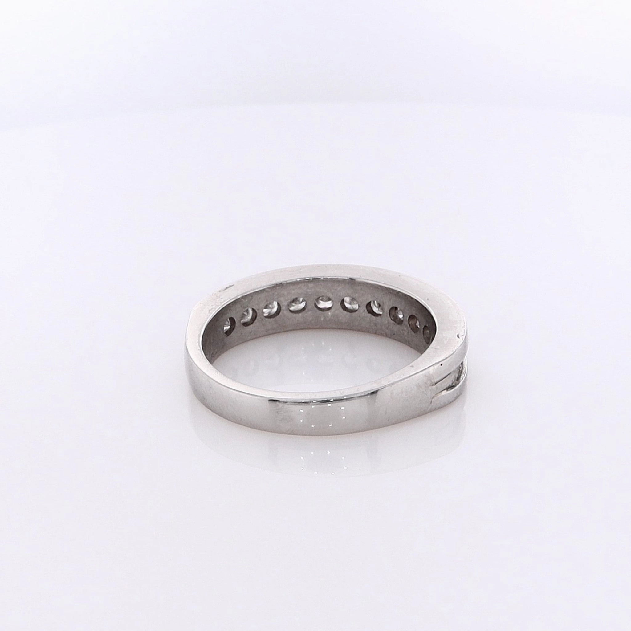 Estate Platinum Channel Set Diamond Wedding Band