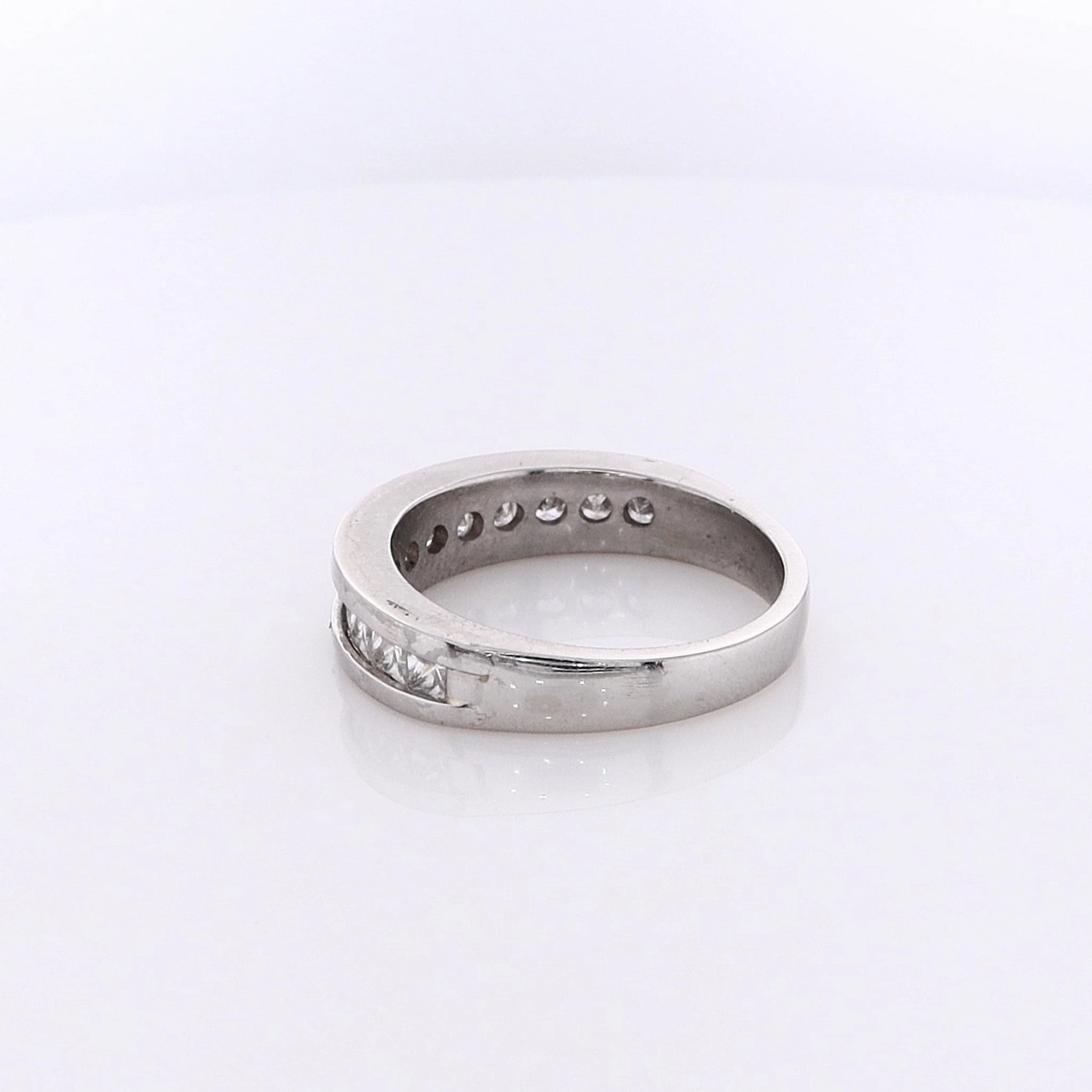 Estate Platinum Channel Set Diamond Wedding Band