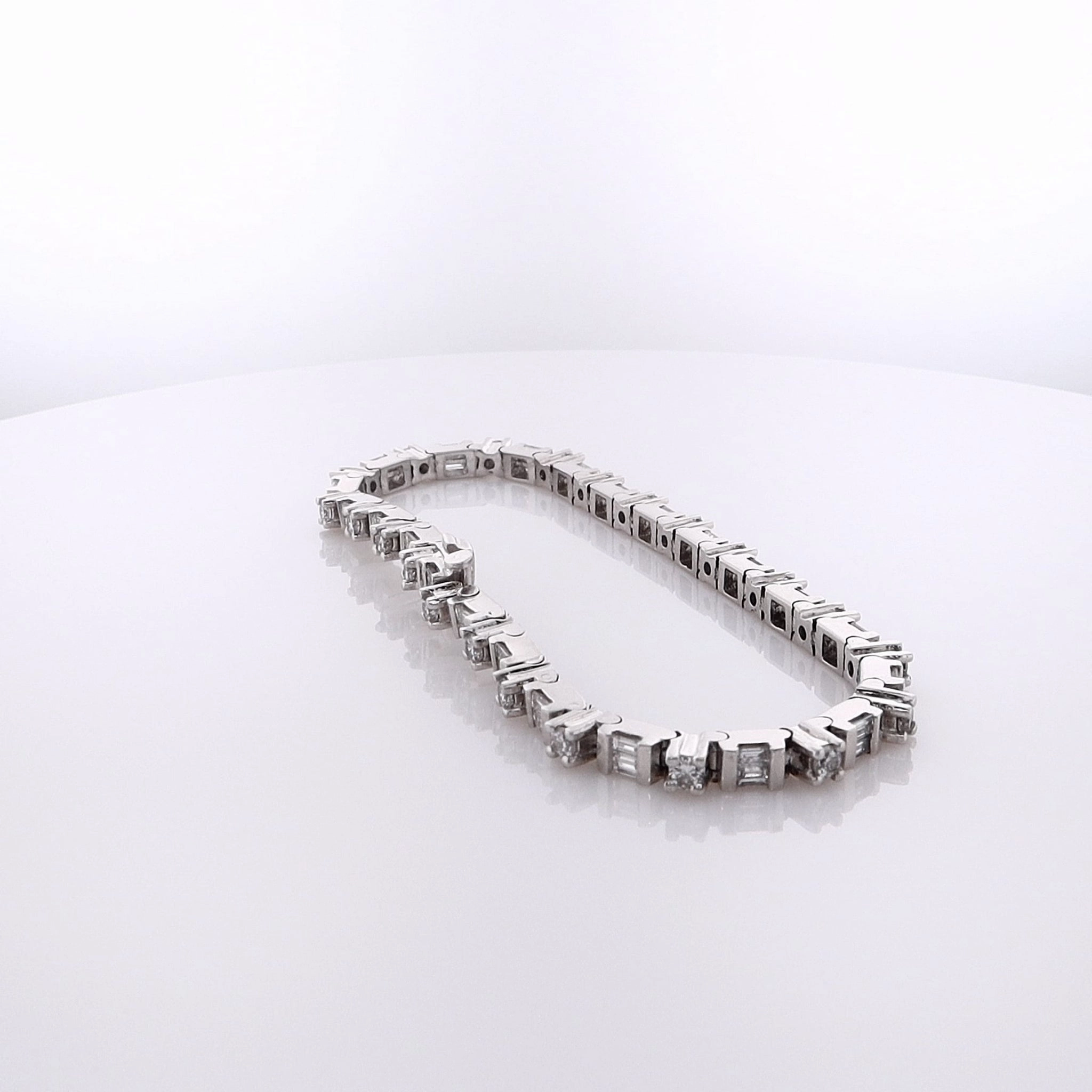 Estate Platinum Diamond Bracelet