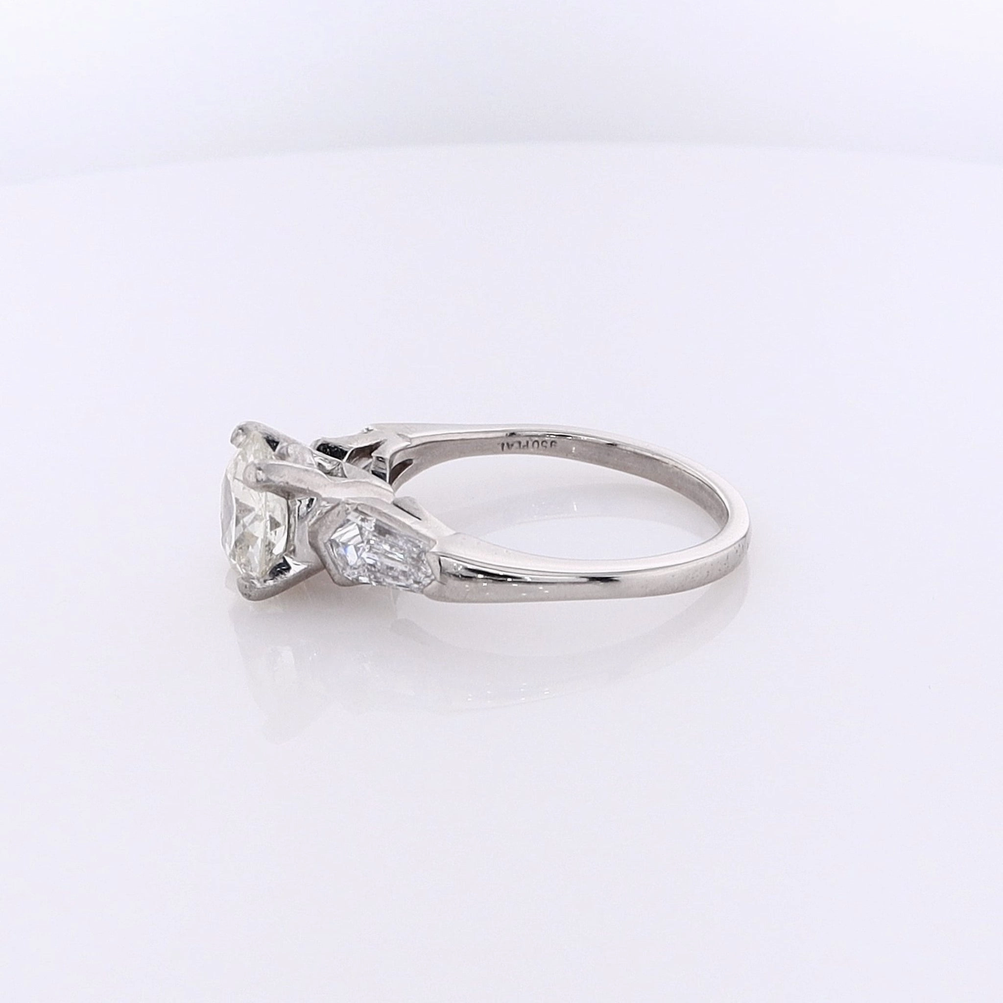 Estate Platinum Diamond Engagement Ring