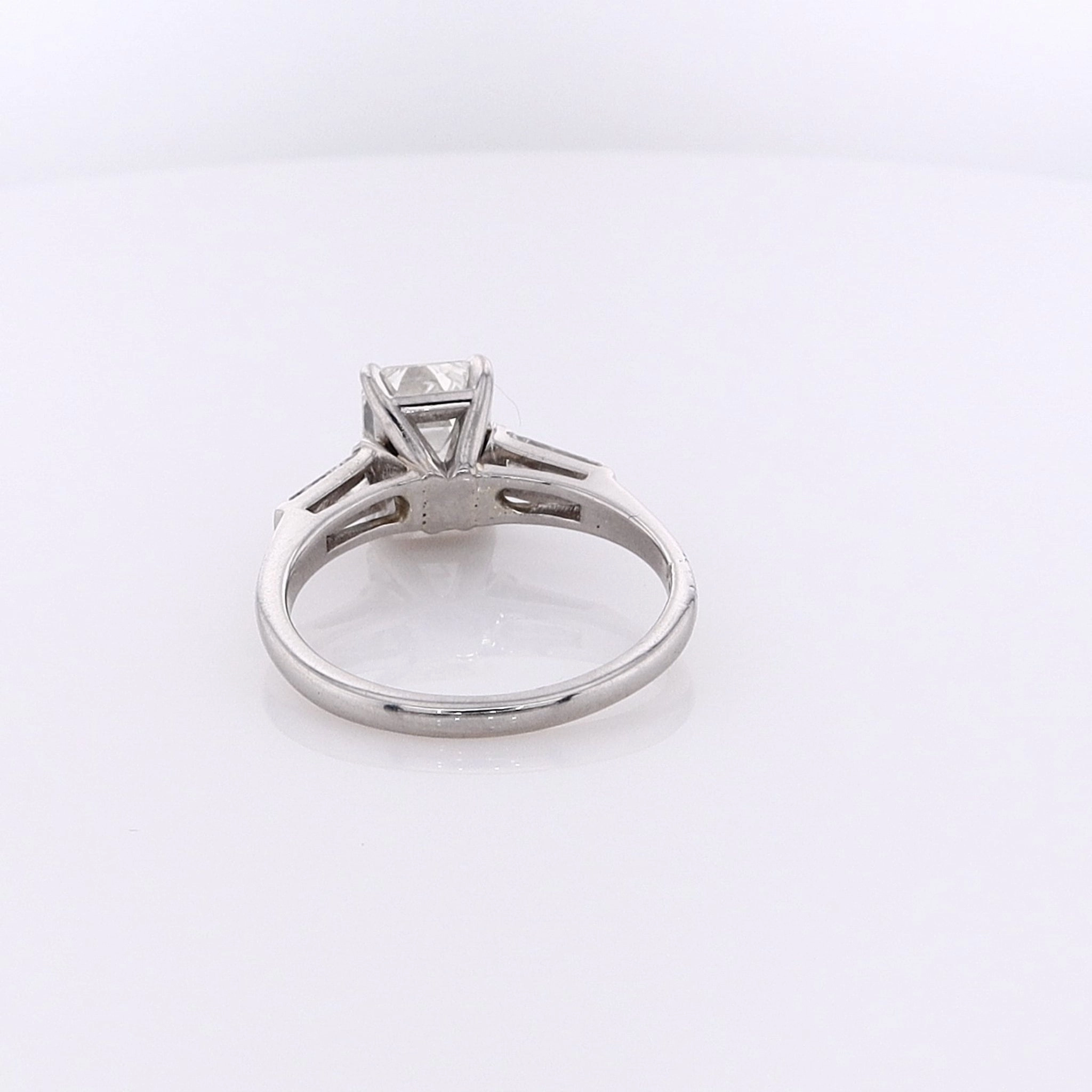 Estate Platinum Diamond Engagement Ring With GIA Certified Diamond #5231235374